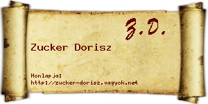 Zucker Dorisz névjegykártya